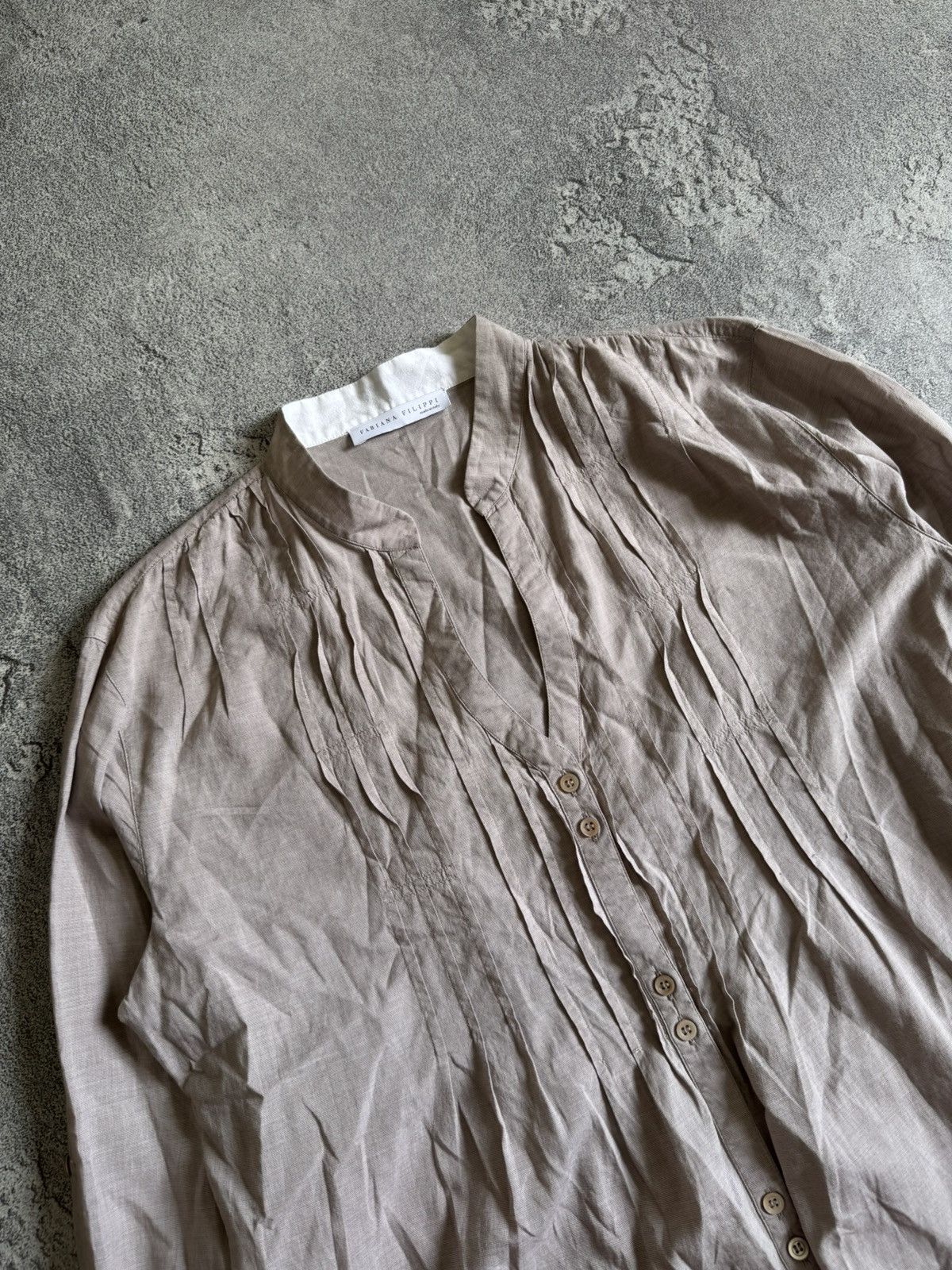 Fabiana Filippi Fabiana Filippi M button up shirt long sleeve blouse casual Size S / US 4 / IT 40 - 2 Thumbnail