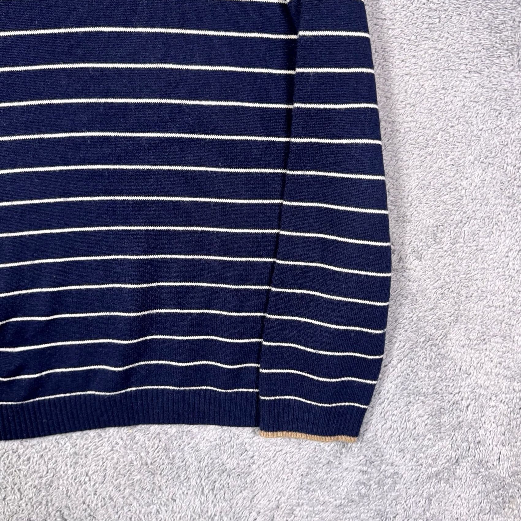 Vintage LL Bean Cashmere Sweater Women's XL Pullover Knit Classic Crewneck Stripe 515166 Size XL / US 12-14 / IT 48-50 - 2 Thumbnail