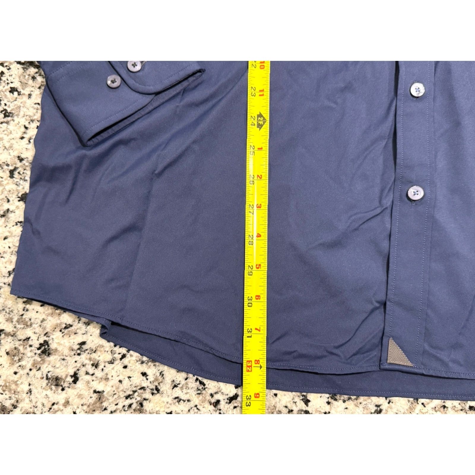 UNTUCKit UNTUCKit Shirt Men's 3XL Blue Performance Stretch Nylon Breathable Button-Up All Seasons Mens Size US XXL / EU 58 / 5 - 2 Thumbnail