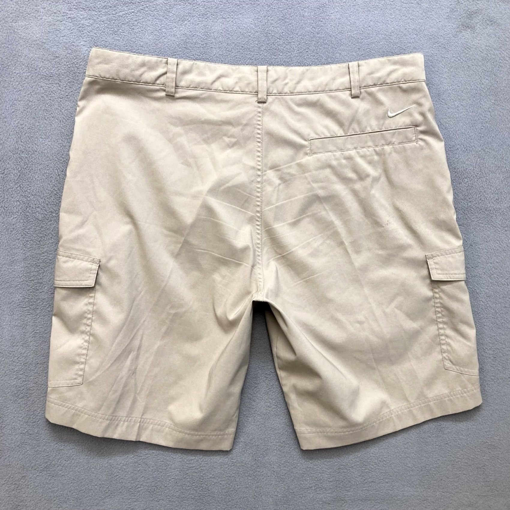 Nike Nike Dri Fit Chino Shorts Mens 36 Khaki 9” Inseam Flat Front Golf Hybrid Size US 36 / EU 52 - 7 Thumbnail