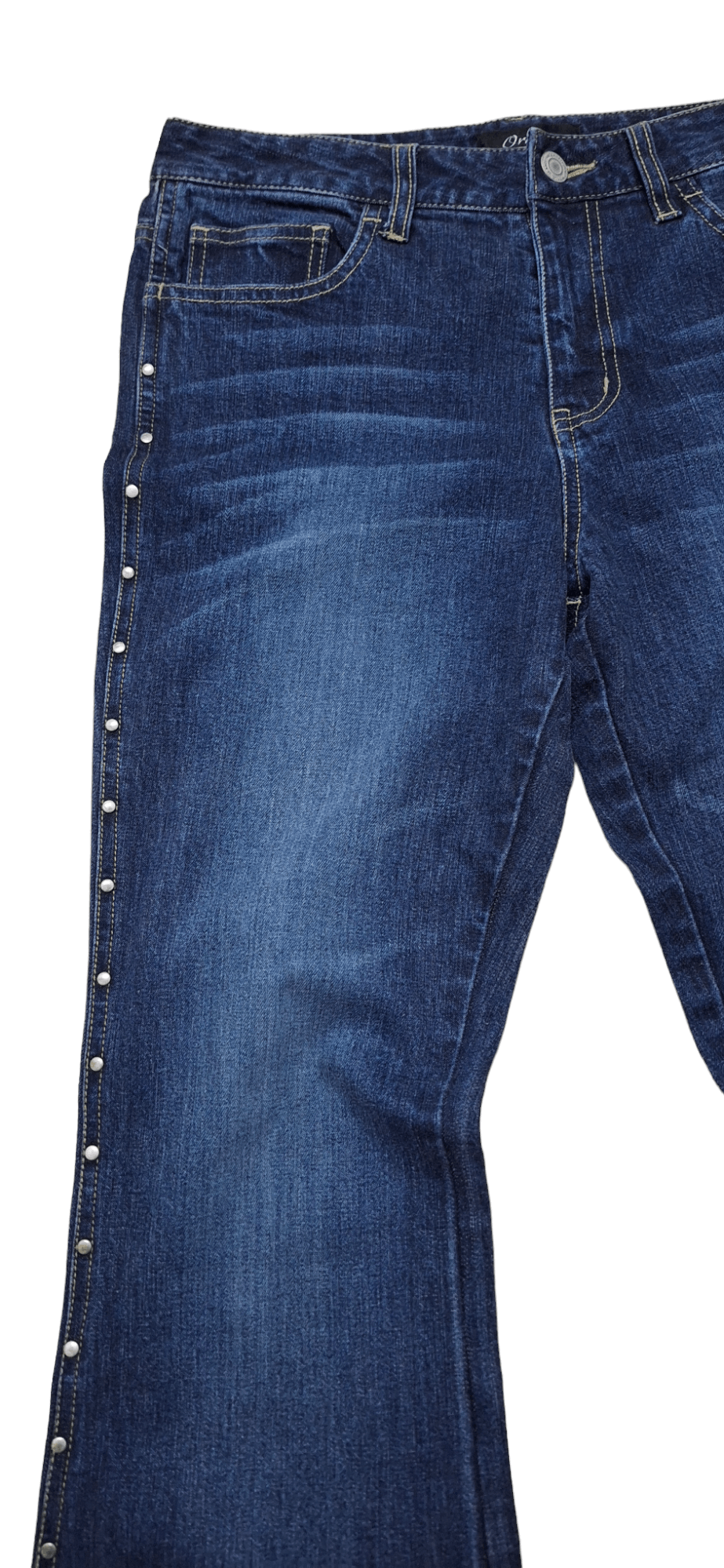 If Six Was Nine × Japanese Brand × Le Grande Bleu (L.G.B.) Japanese Brand Oririn Rivets Button Flared Jeans Size US 29 - 5 Thumbnail