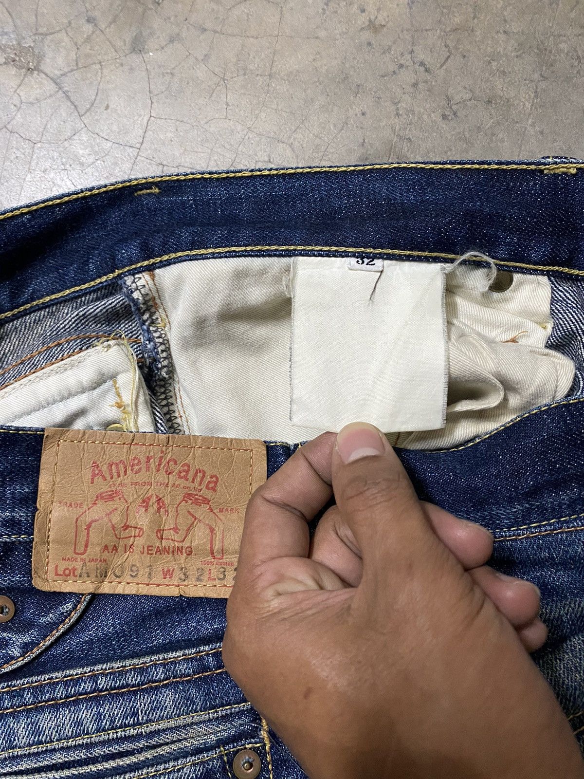 Japanese Brand Vintage Jeans Americana Japan Selvedge Denim Size US 31 - 19 Thumbnail
