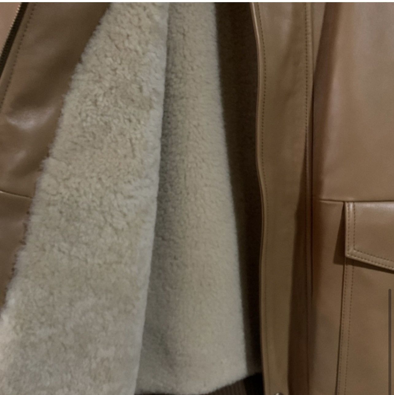 Beautiful Men’s Loewe Leather Aviator Nude Jacket