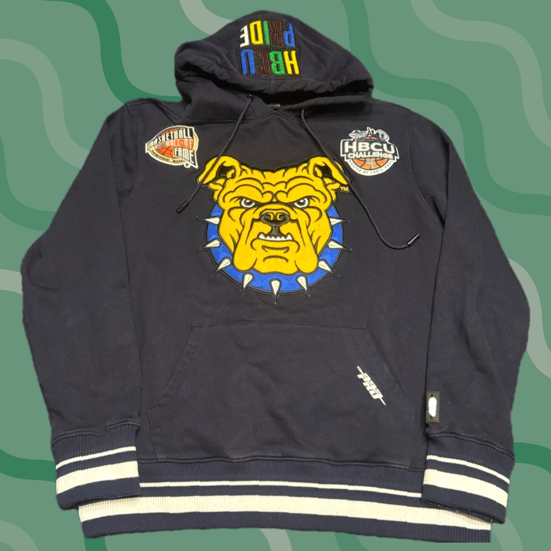 Vintage VINTAGE NC A&T University Hoodie Sweatshirt L Blue NC A&T College Unisex Adults Pullover Hooded Pockets Logo Arm Patch Geometric Size US L / EU 52-54 / 3 - 1 Thumbnail