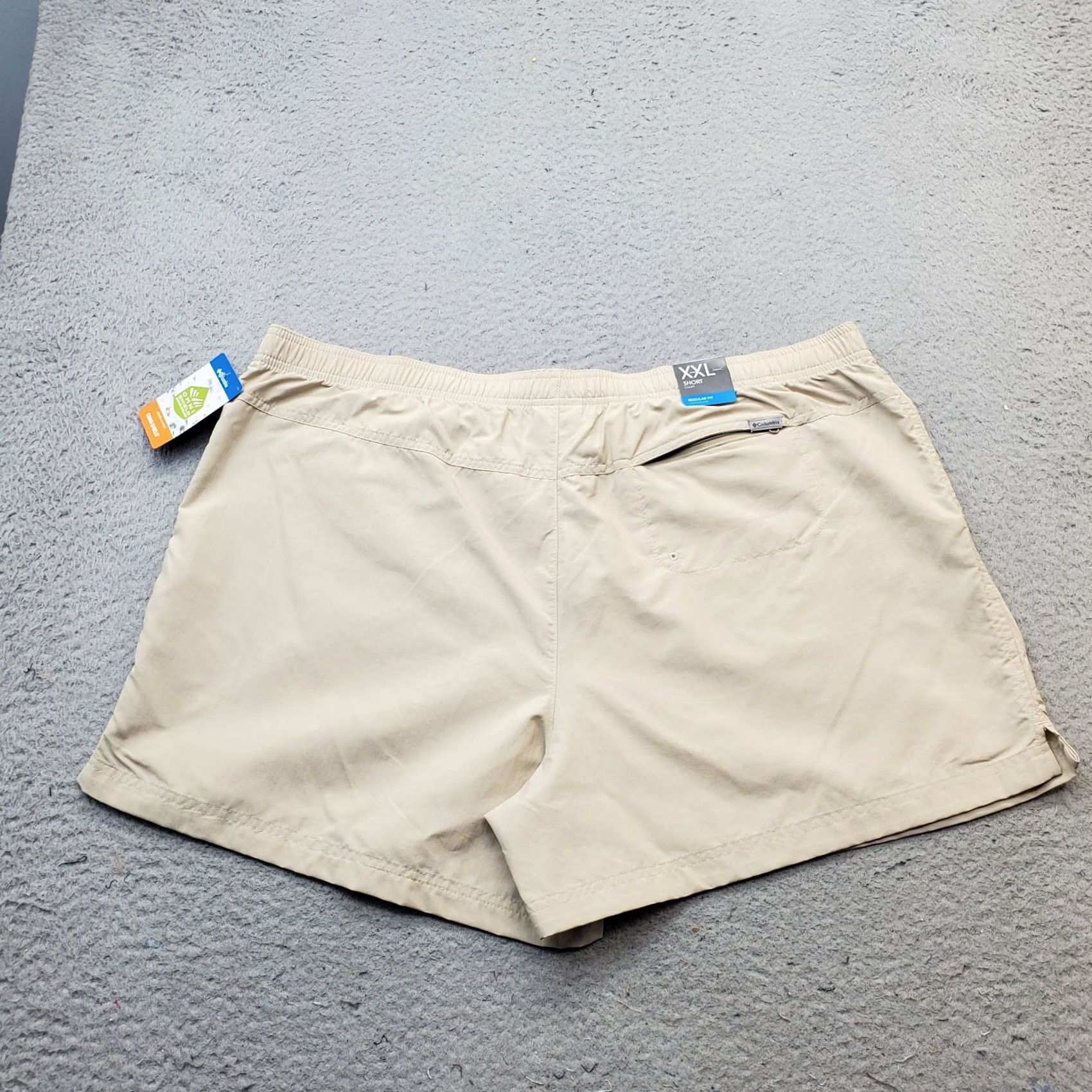 Vintage Columbia Sandy River Shorts Womens XXL Tan Omni-Shade Regular Fit Elastic Waist Size 40" / US 18 - 2 Thumbnail