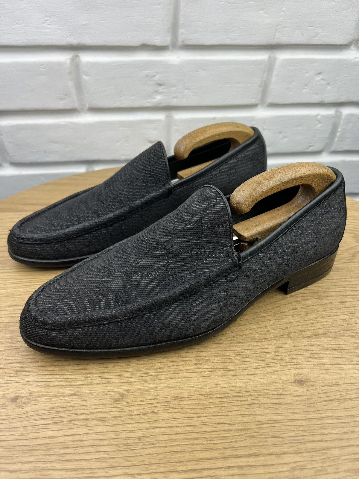 Gucci GUCCI Loafers Leather Shoes Jordaan GG Monogram Canvas Size US 9 / EU 42 - 1 Thumbnail