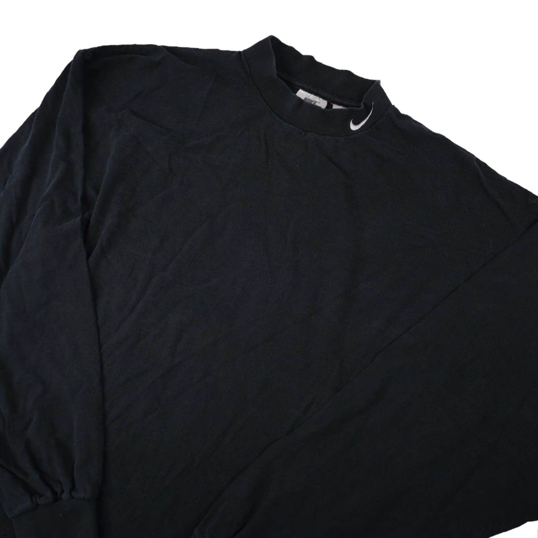 Nike VINTAGE Nike Mini Swoosh Mock Neck Shirt XXL Men Black 90s HPt? Size US XXL / EU 58 / 5 - 2 Thumbnail