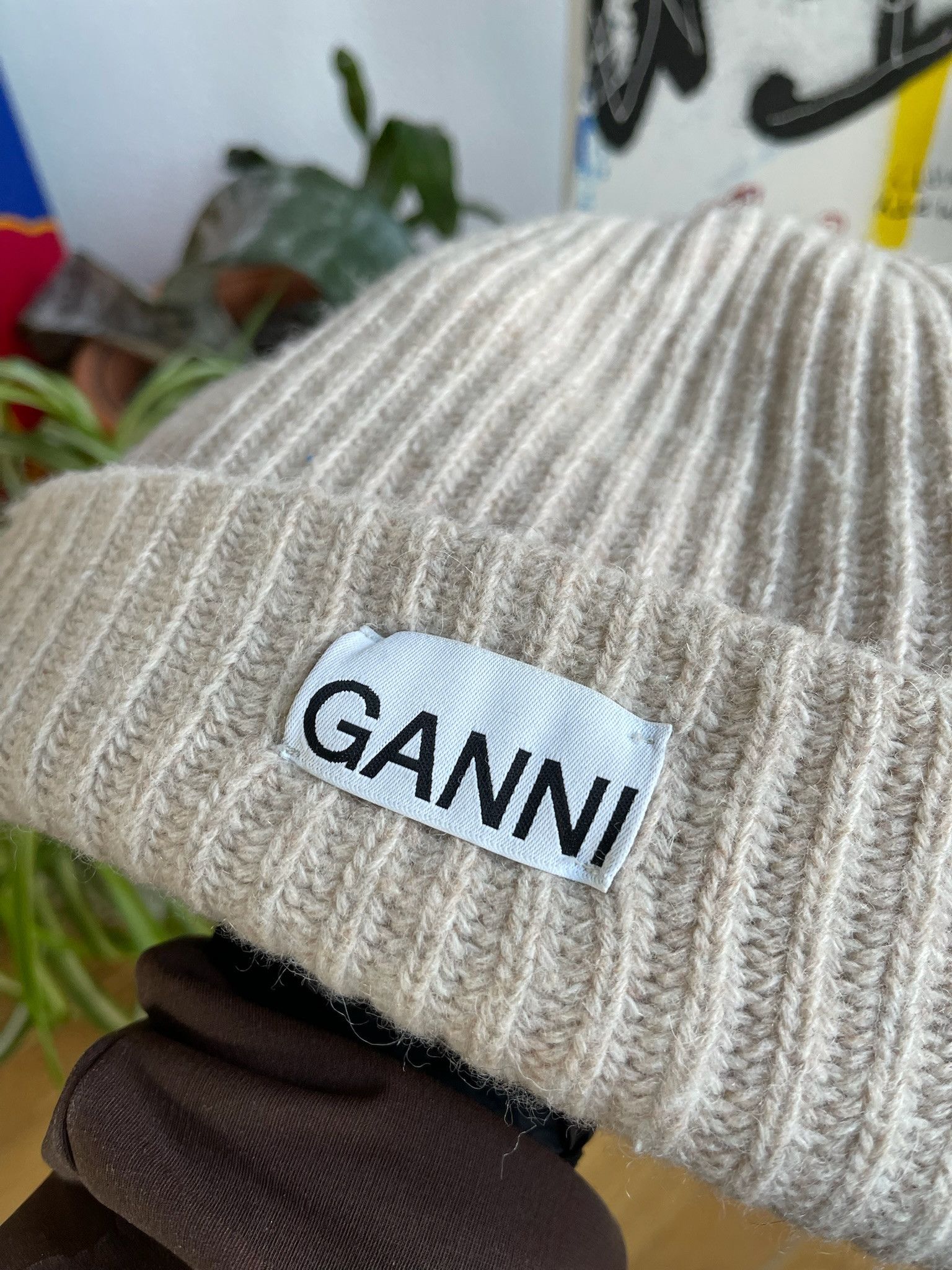 Ganni Dark green Ganni knit beanie Size ONE SIZE - 6 Thumbnail