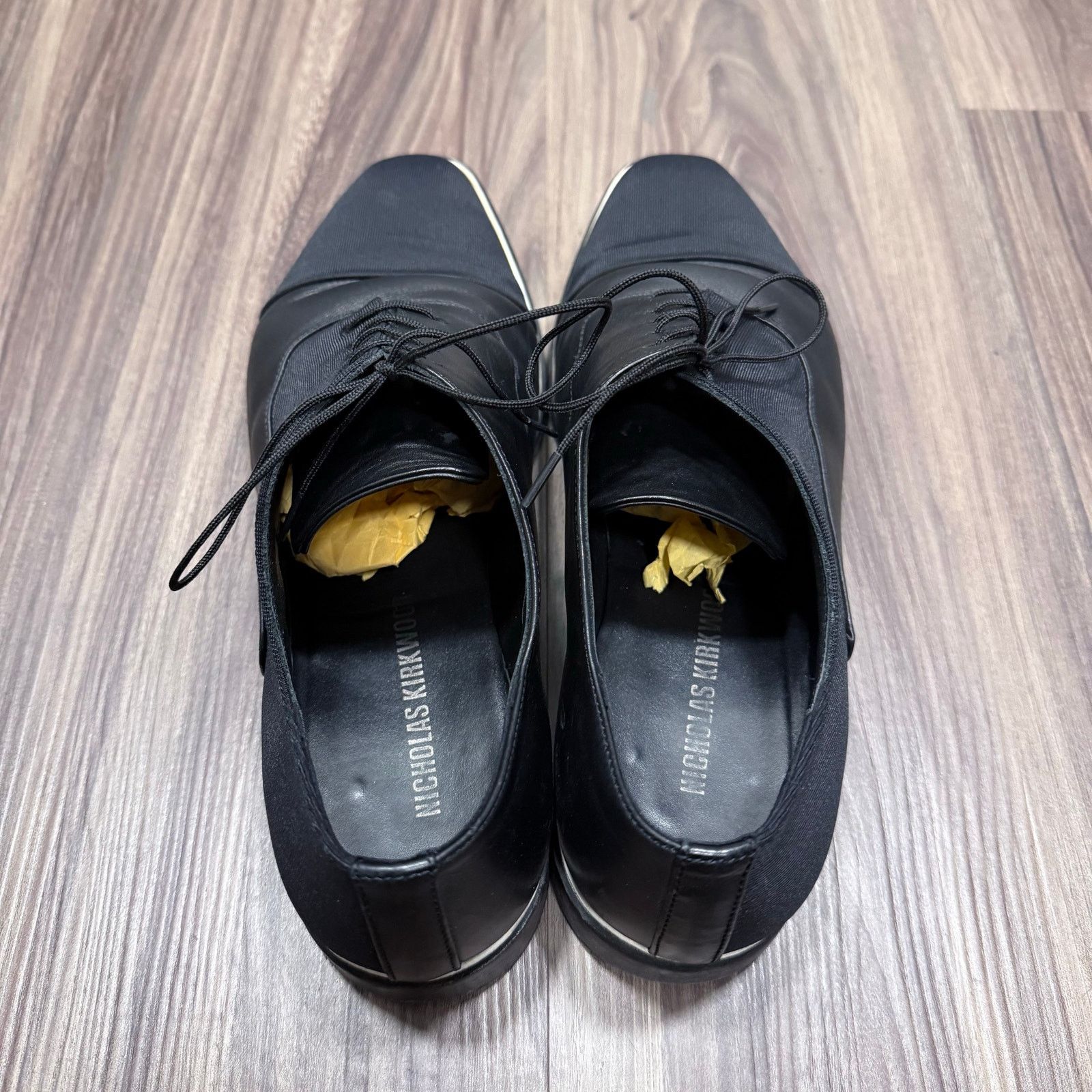 Nicholas Kirkwood Nicholas Kirkwood Italian Mixed-Media Derby Shoes Black 41.5 Size US 8.5 / EU 41-42 - 3 Thumbnail