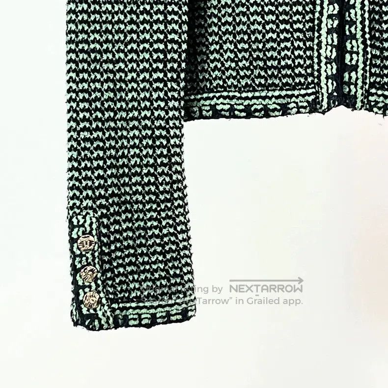 Chanel Chanel 21P black and green cashmere knitted cardigan coat Size XS / US 0-2 / IT 36-38 - 5 Thumbnail