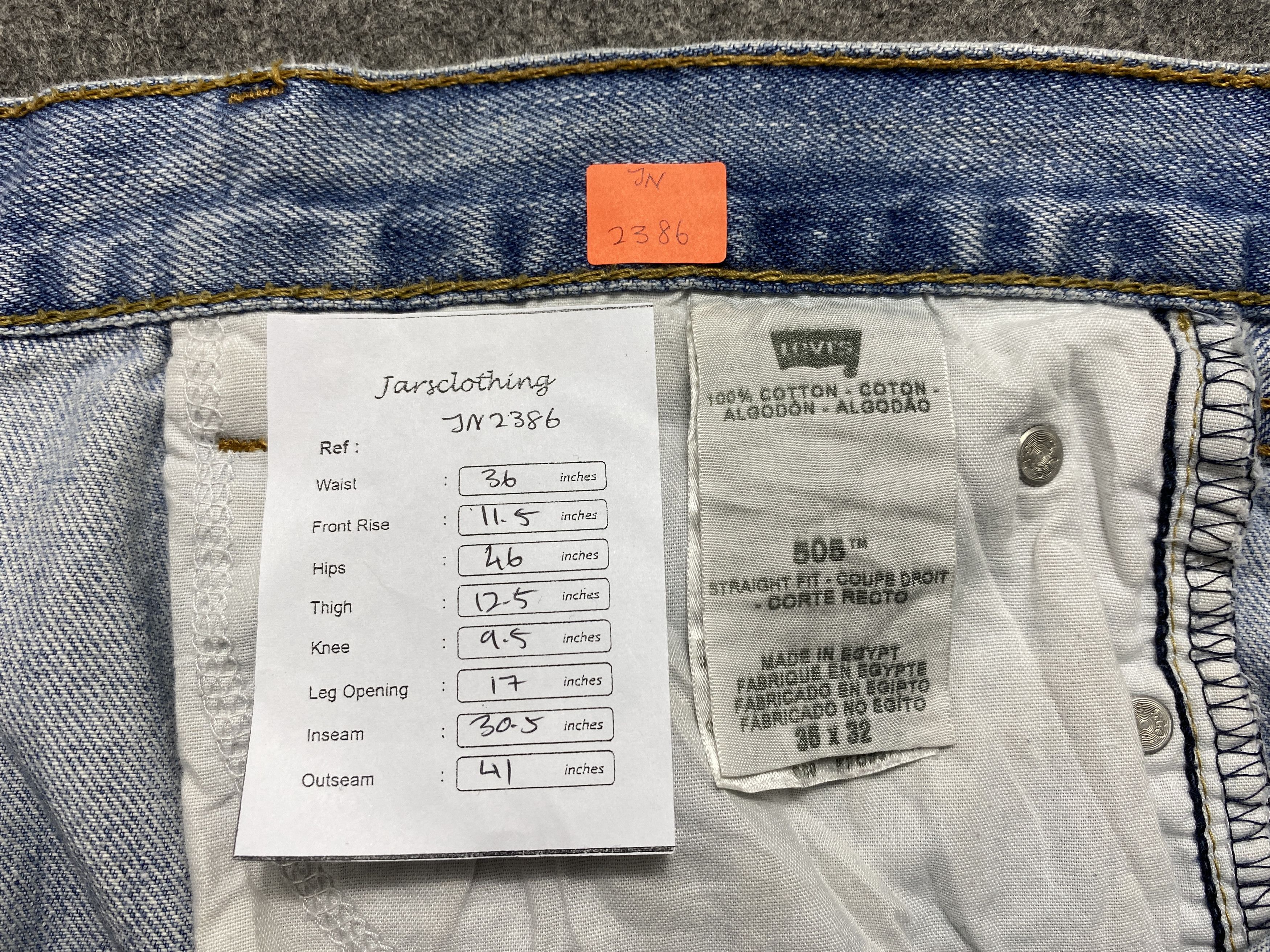 Levi's Sky Blue Vintage Levi's 505 Jeans 36x30.5 Denim -JN2386 Size US 36 / EU 52 - 8 Thumbnail