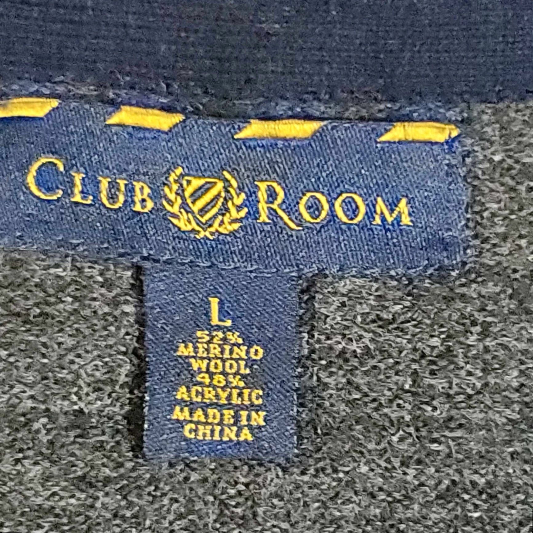 Club Room Club Room 1/4 Zip Sweater Mens Large Quarter Zip Merino Wool Blend L Gray Solid Mock Neck Knit 1/4 Zip All Seasons Regular Mens Size US L / EU 52-54 / 3 - 3 Thumbnail