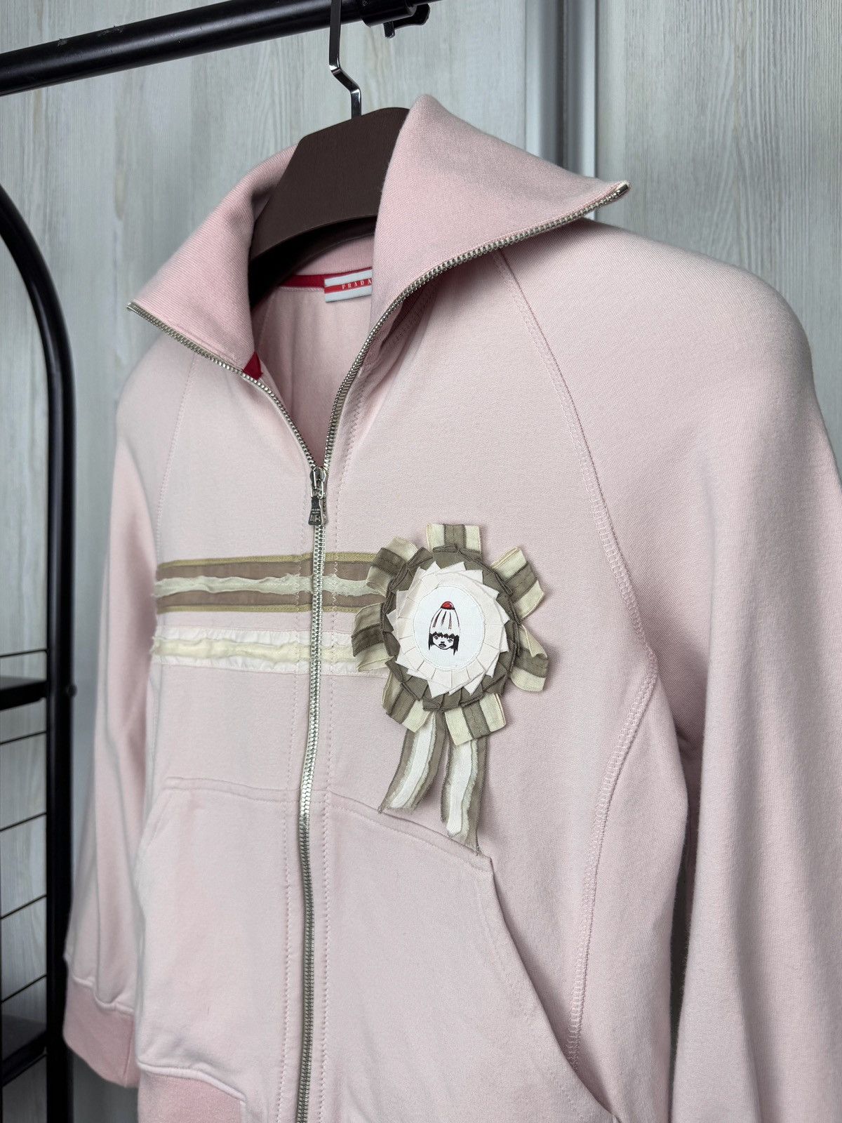 Prada Prada Archive vintage RARE japanese full zip collar sweater Size M / US 6-8 / IT 42-44 - 6 Thumbnail
