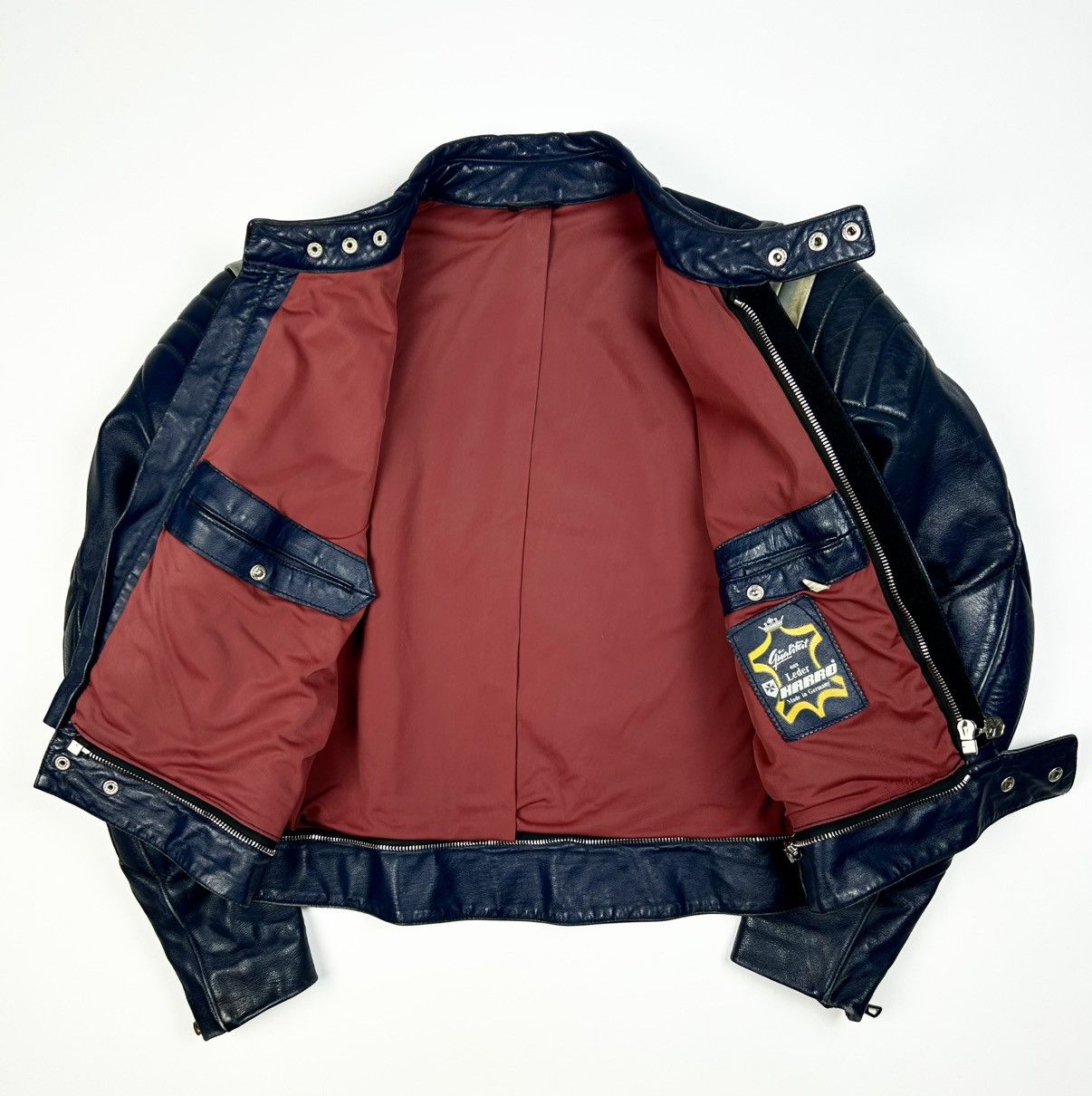 Vintage Rare Vintage 80s Harro Racing Leather Jacket Avantgarde Size US L / EU 52-54 / 3 - 4 Thumbnail