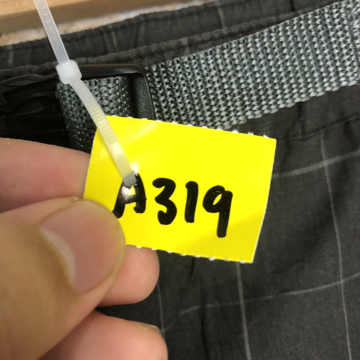 Japanese Brand Cinema Black Checkred Cargo Multipocket Pants #A319 Size US 31 - 14 Thumbnail
