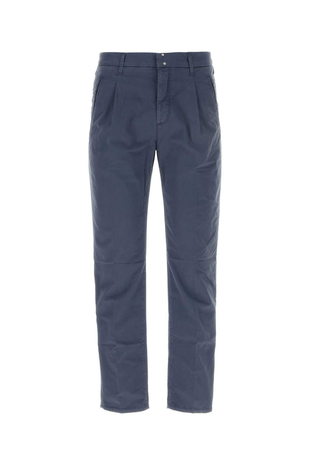 image of Incotex Air Force Blue Cotton Pant, Men's (Size 35)