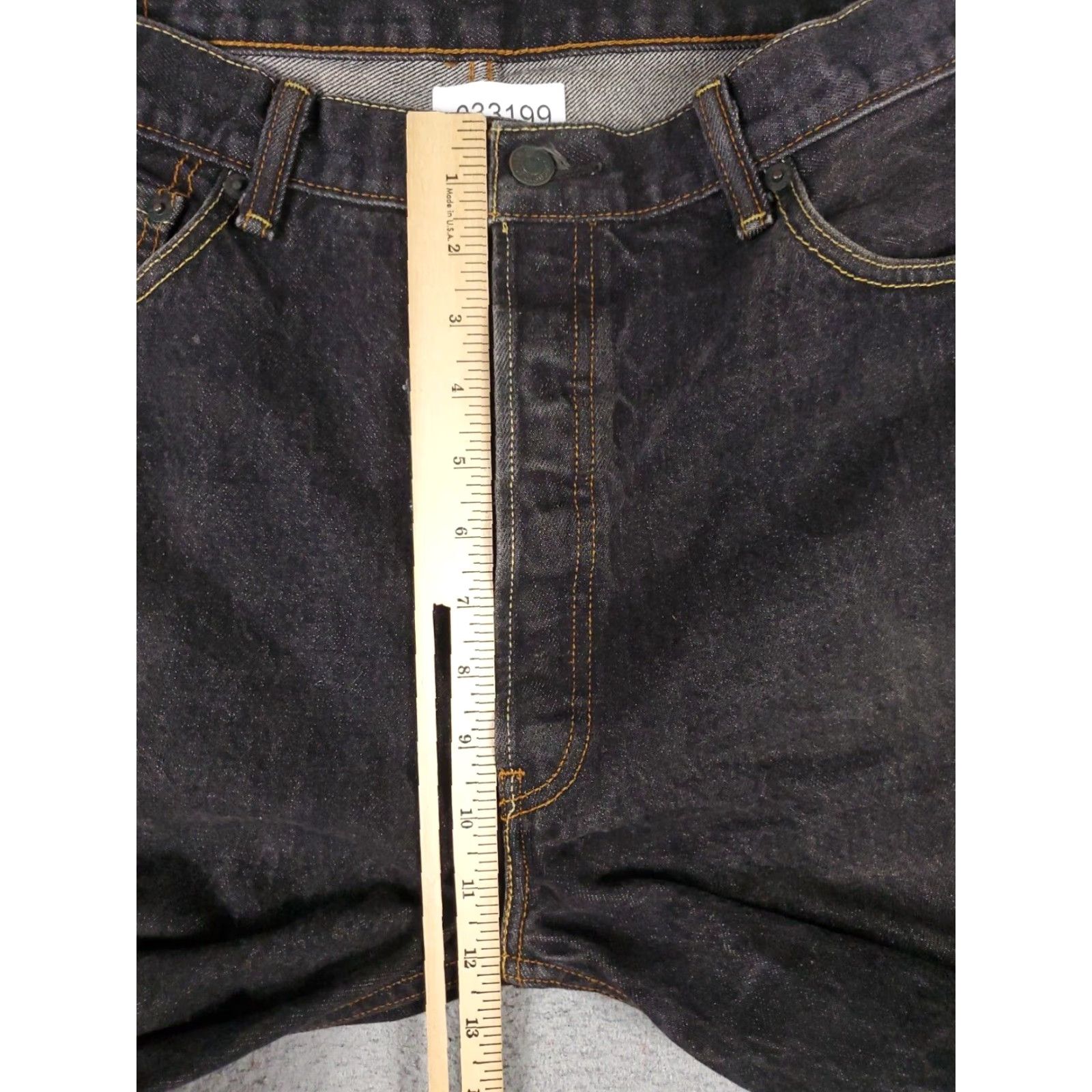 Levi's Levis 501 Jeans Mens 38x32 Gray Button Fly Straight Leg Big & Tall Cotton Size US 38 / EU 54 - 3 Thumbnail