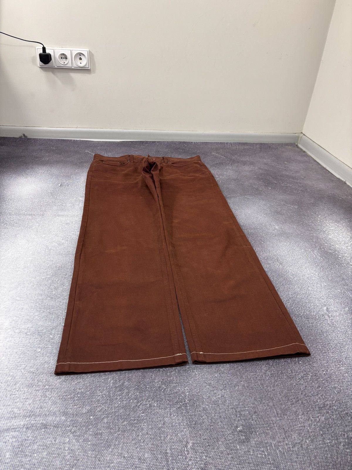 Bottega Veneta Bottega Veneta Men’s Relaxed Loose Fit Coral Brown Jeans Size US 36 / EU 52 - 3 Thumbnail