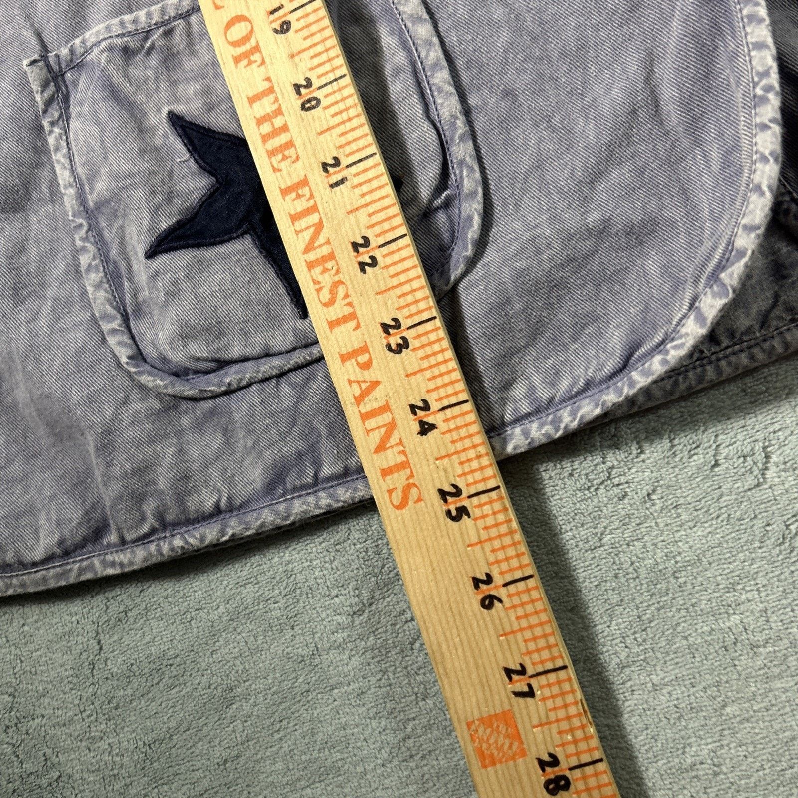 Wrangler Patchwork Denim Shirt Jacket Women Large Retro Rock Stars Size L / US 10 / IT 46 - 15 Thumbnail