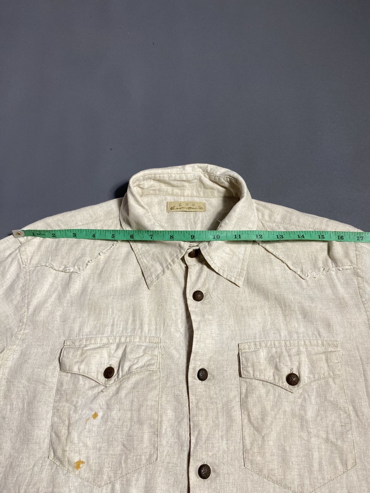 GOA GOA Distressed Button Up Western Shirt Size US M / EU 48-50 / 2 - 10 Thumbnail