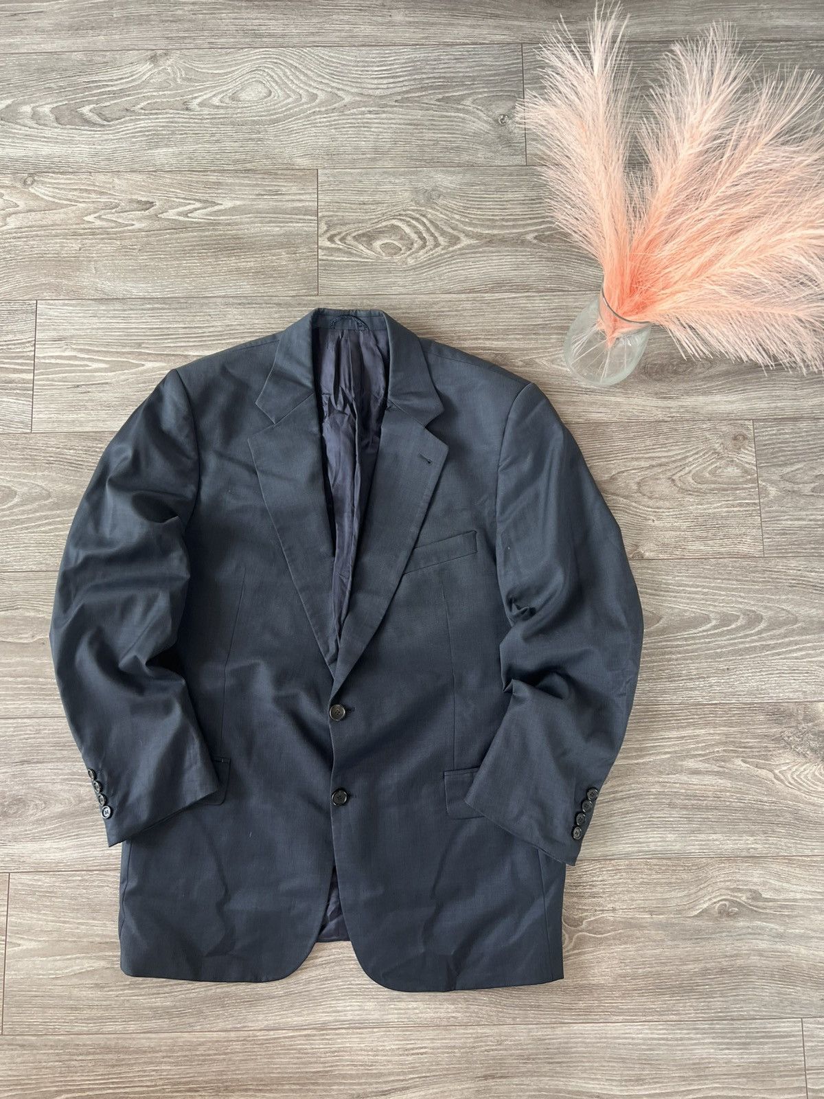 Burberry × Designer Vintage Burberrys England Finest Quality Wool/Viscose Blazer Size 46R - 4 Thumbnail