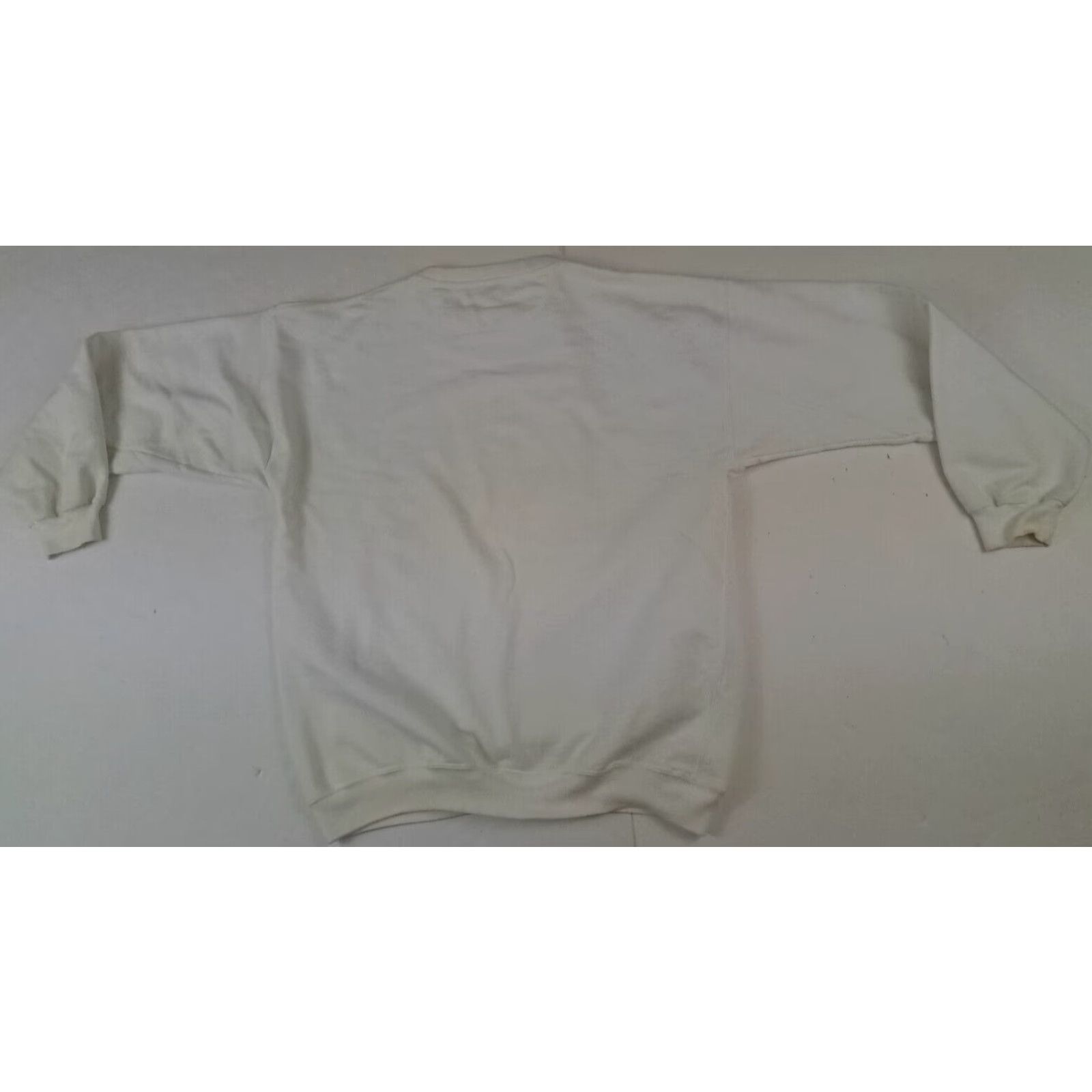 Vintage VINTAGE Nauti Coscen-Corva White Long Sleeve Sweatshirt L Unisex Adults Crew Neck Pullover Canvas Cotton-Poly 25in 24in pit to pit Hungary Size US L / EU 52-54 / 3 - 6 Thumbnail