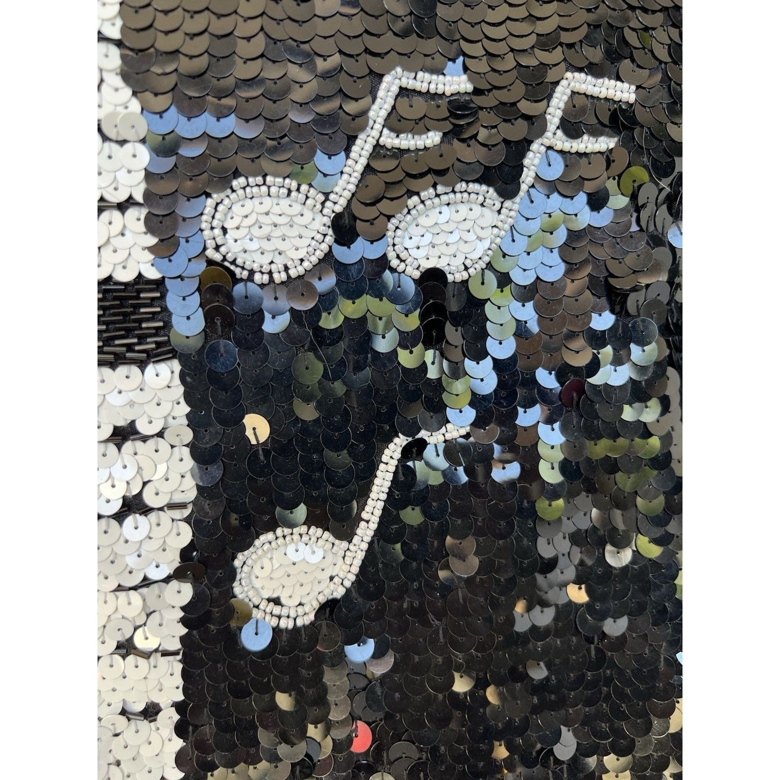 Other Vintage Nadine (S) Beaded Piano Music Sequin Cocktail Dress Size S / US 4 / IT 40 - 11 Thumbnail