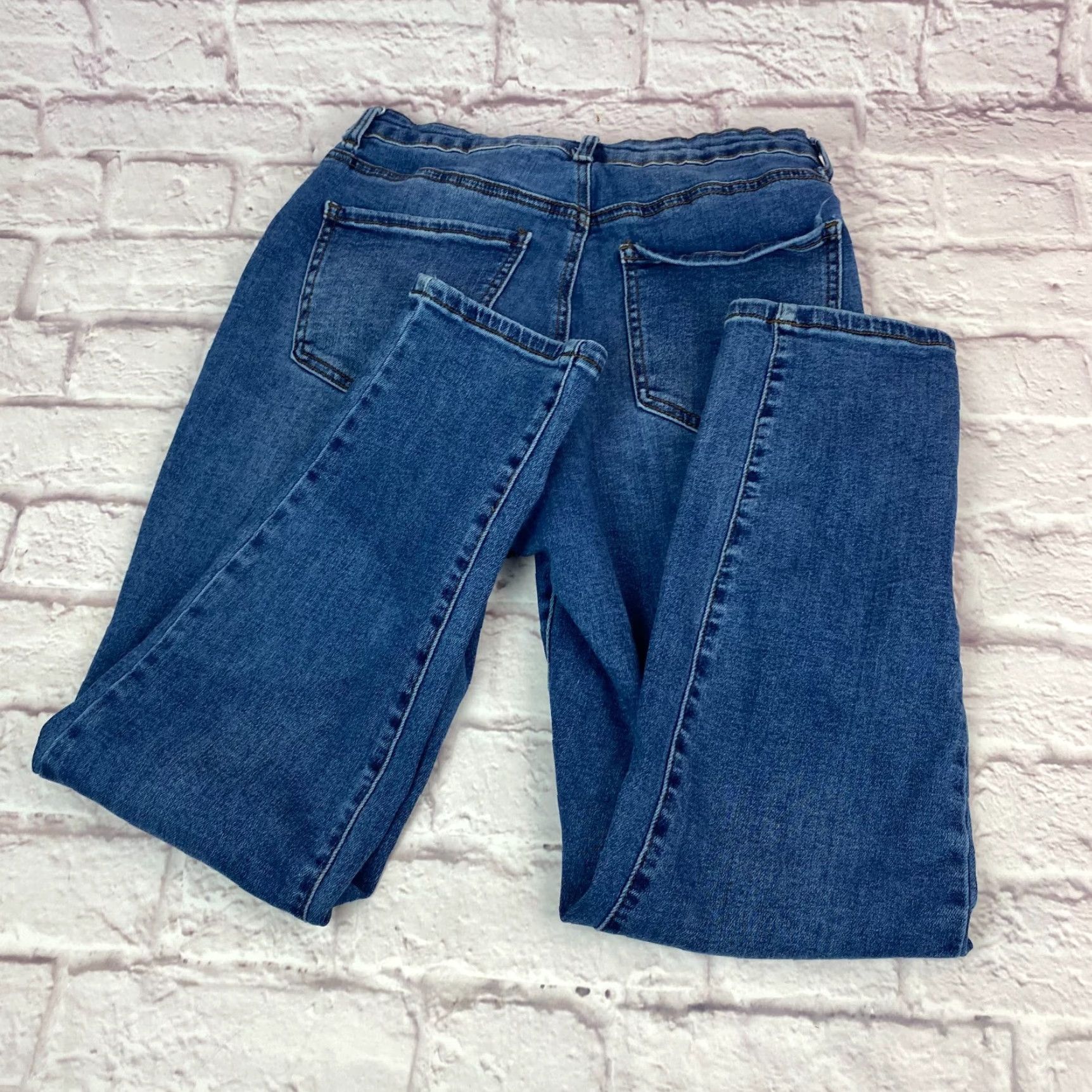 Vintage Wax Jean Jeans Slim Straight High Rise Denim Dark Blue 9 / 29 Blue Womens Adult Regular 26 in 26 Blue Slim Straight Jeans Size 30" / US 8 / IT 44 - 3 Thumbnail