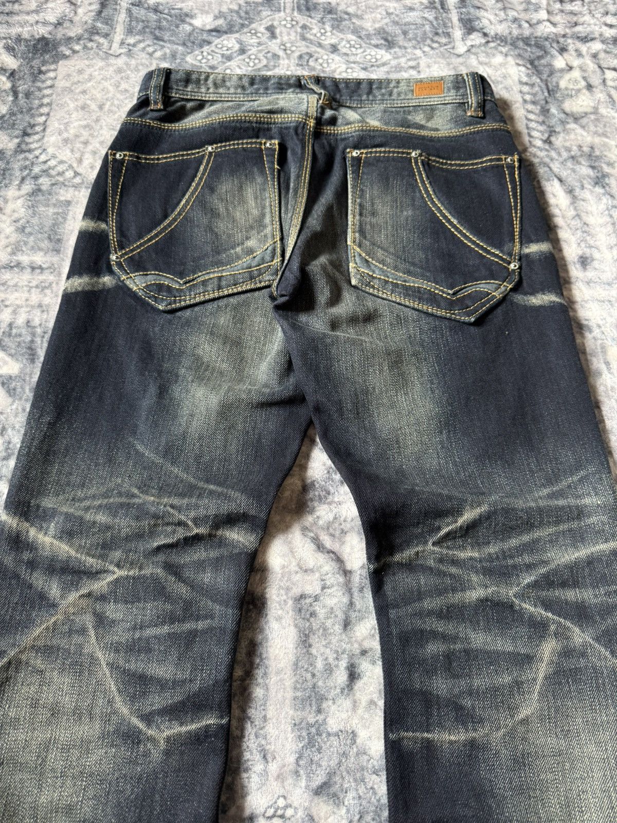 GOSTAR DE FUGA Nicole Club Muddy Wash Bold Contrast Stitched Flared Jeans Size US 30 / EU 46 - 17 Thumbnail