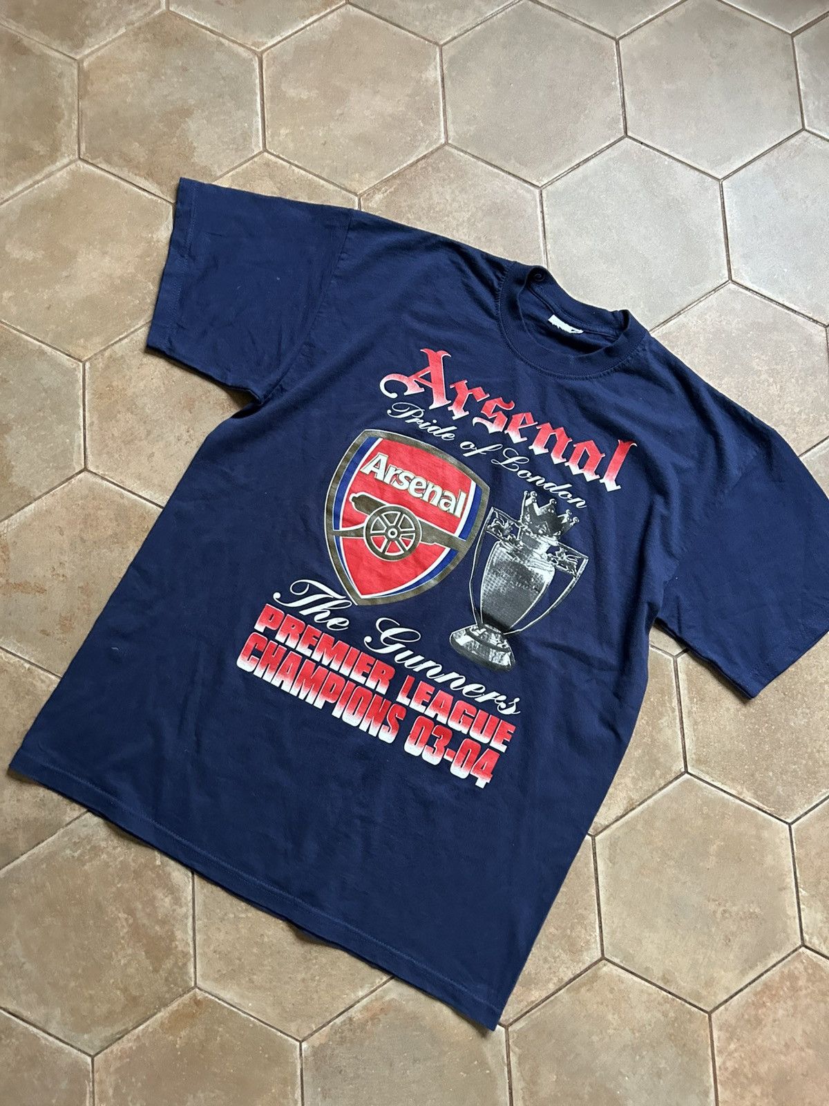 Chelsea Soccer Vintage Arsenal Double Winners T-Shirts Size US L / EU 52-54 / 3 - 2 Thumbnail