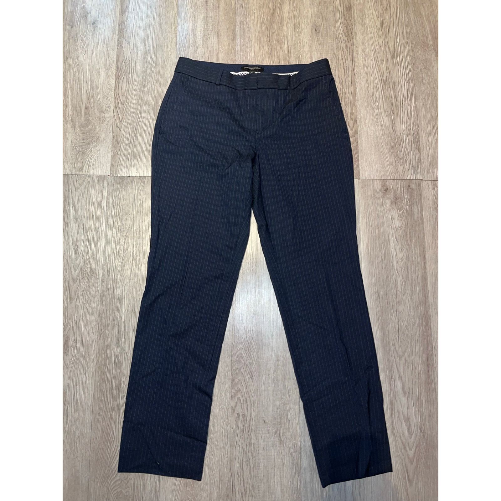 Banana Republic Banana Republic - RYAN SLIM STRAIGHT PINSTRIPE PANT / 6R Size 28" / US 6 / IT 42 - 3 Thumbnail