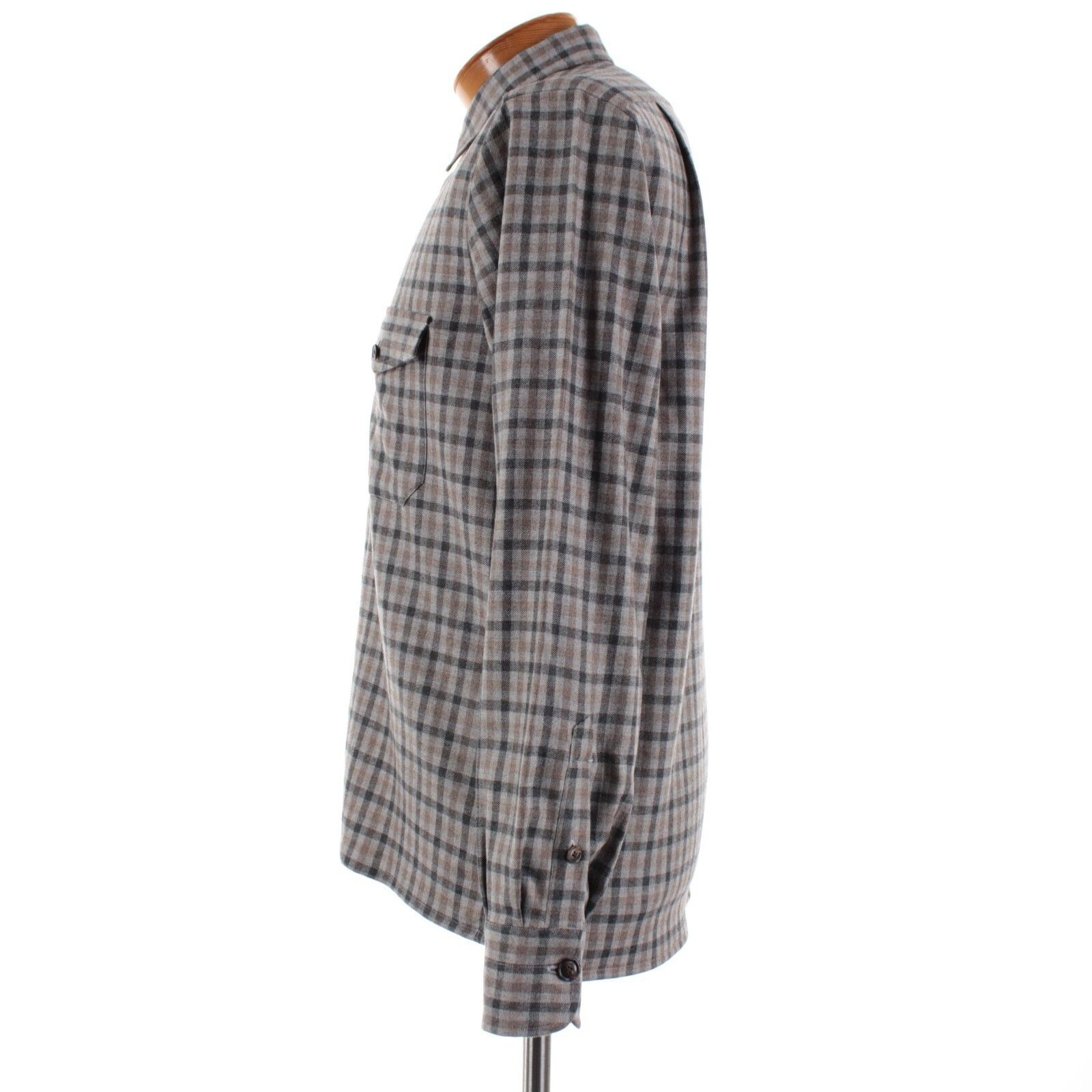 Luciano Barbera Overshirt Size M US In Gray Wool Blend