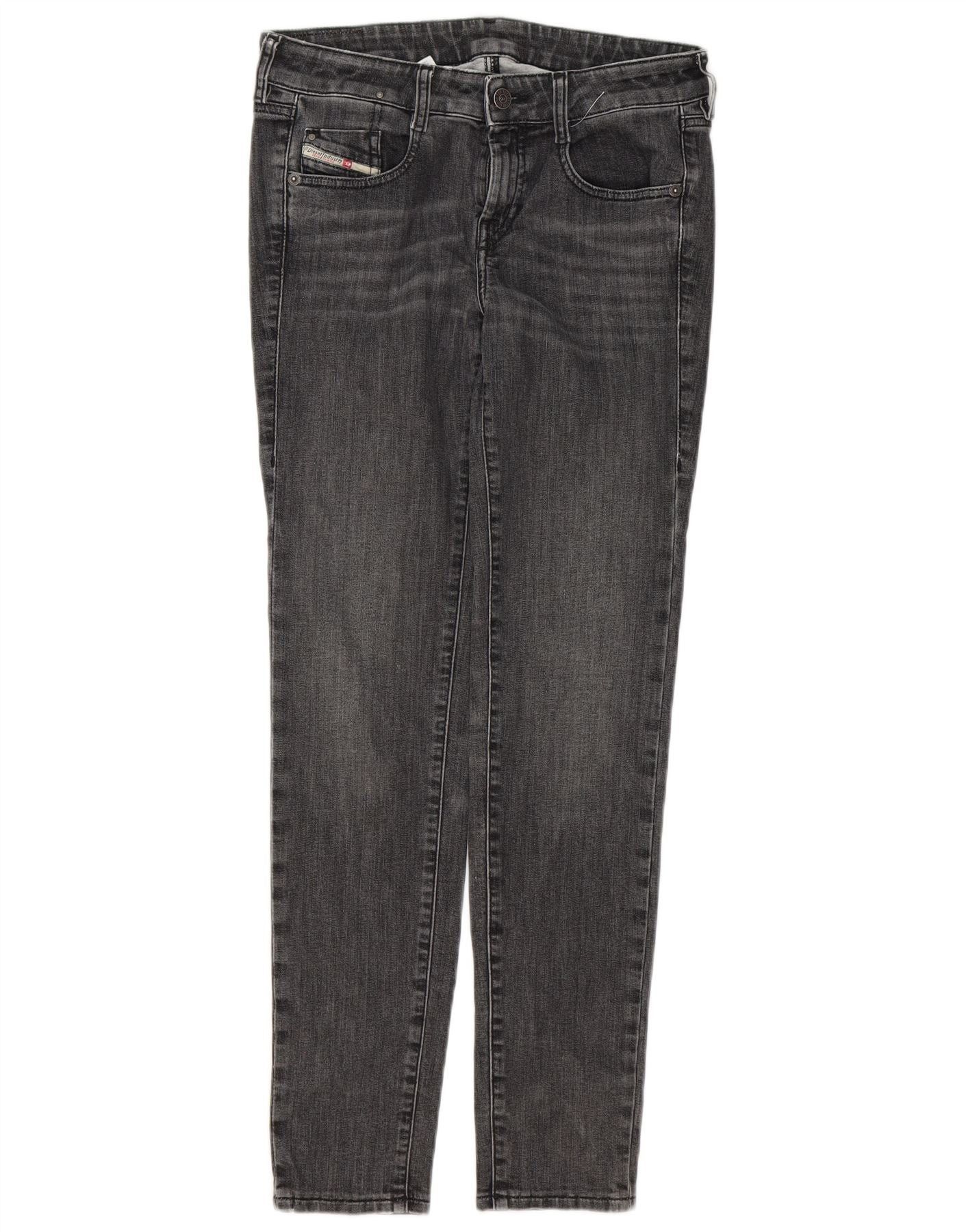 Diesel Womens Skinny Jeans W26 L30 Grey Cotton Size 42" / US 20 - 1 Thumbnail