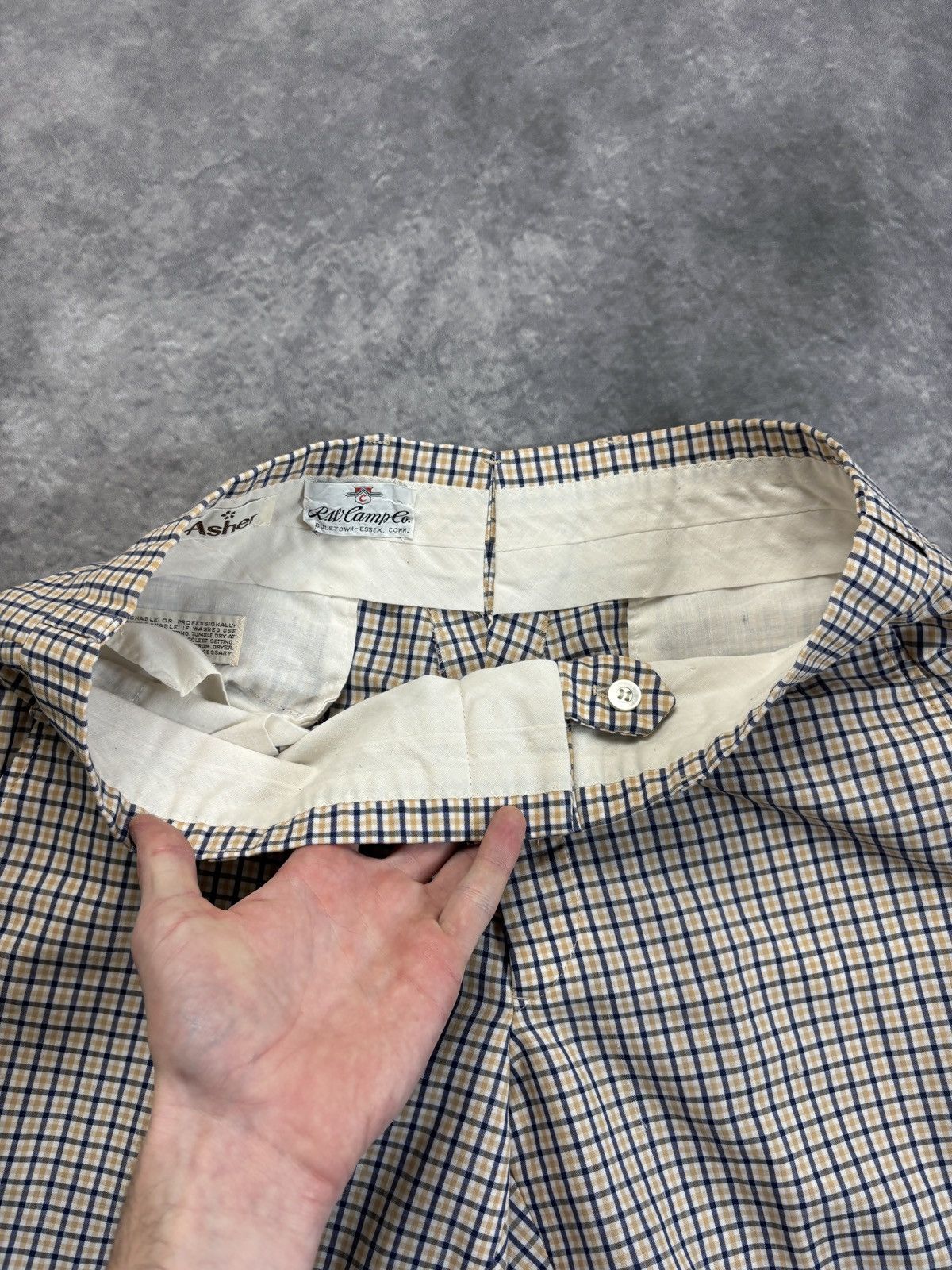 Vintage 1970s Plaid Trousers Vintage R.W. Camp Talon Zipper Pants 34 Size US 34 / EU 50 - 4 Thumbnail