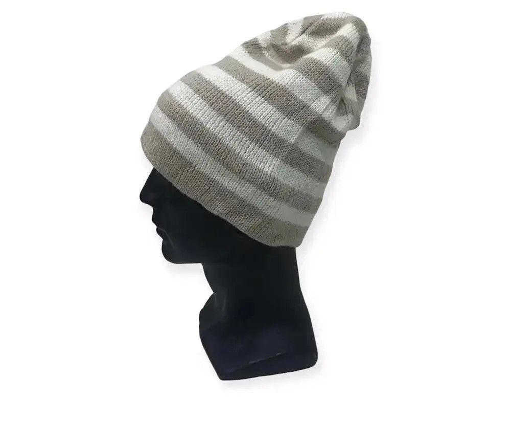 Japanese Brand Japanese Brand Stripe Beanie Hat Size ONE SIZE - 1 Thumbnail
