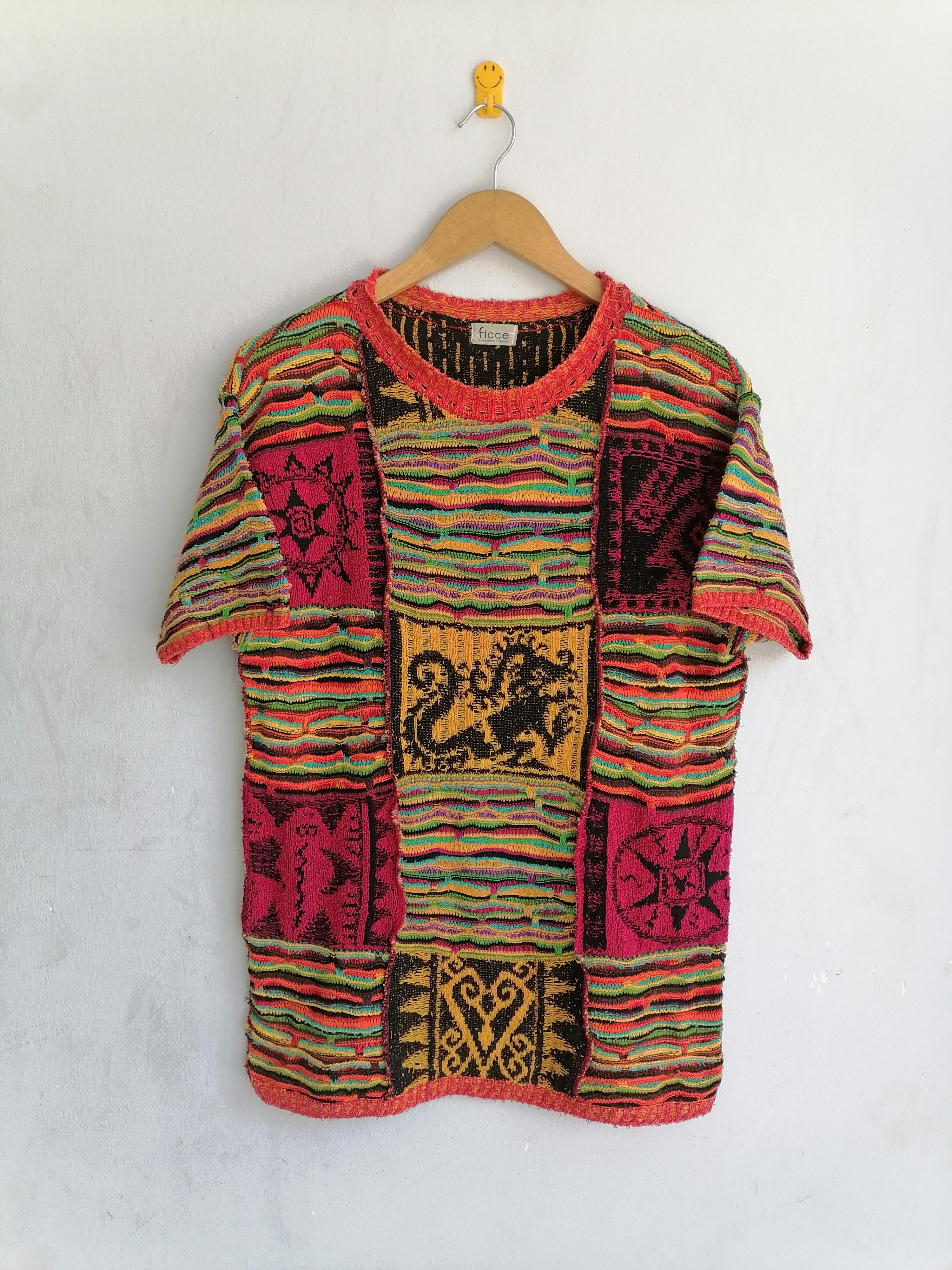 Designer × Japanese Brand × Yoshiyuki Konishi Vintage Ficce Yoshiyuki Konishi Knitwear Shirt Size US M / EU 48-50 / 2 - 1 Thumbnail