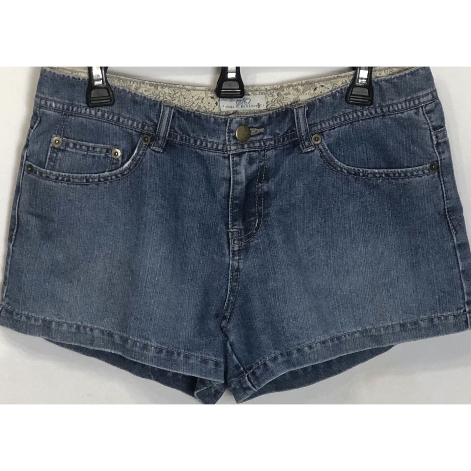 Vintage VINTAGE Wear It Declare It Blue Jean Shorts 11 Denim 31" Waist Mid Rise 90s Y2K Womens Juniors Short Cut-Off 5-Pocket Blue Denim Shorts Jeans Size 24" / US 00 / IT 34 - 5 Thumbnail