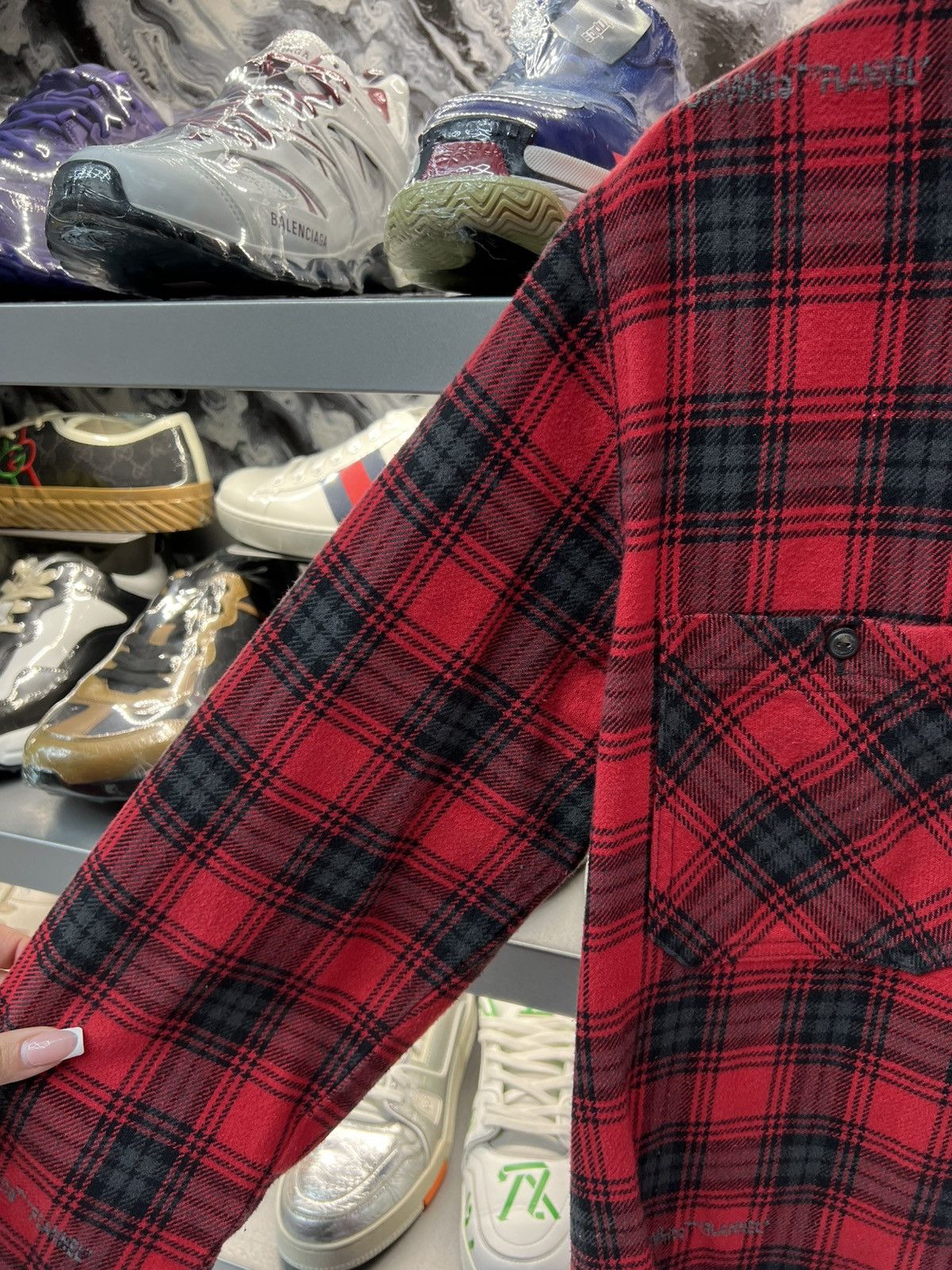 Off-White Offwhite Red Flannel Button Up Size US M / EU 48-50 / 2 - 3 Thumbnail
