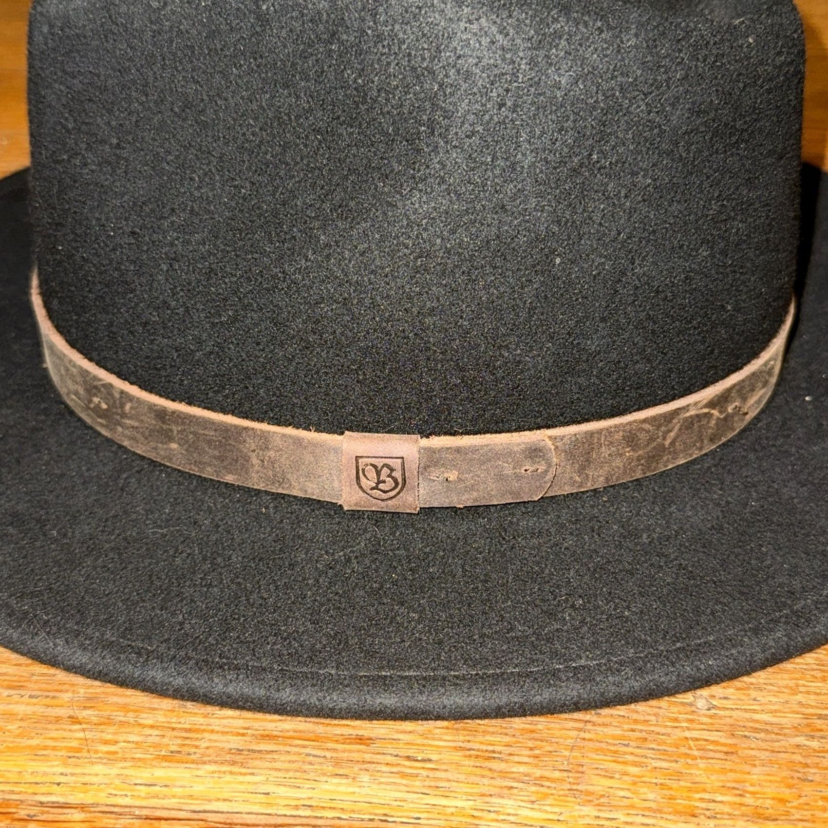 Brixton Brixton Fedora Hat Medium M Men Wool Felt Black Wide Brim 7 1/4 58cm Size ONE SIZE - 3 Thumbnail