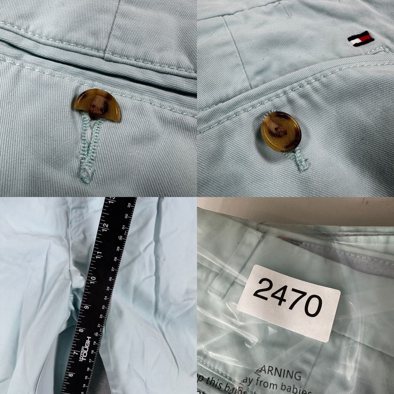 Tommy Hilfiger Tommy Hilfiger Chino Shorts Blue Men's 36 Flat Front Slash Pockets Regular Inseam 10 in Shortie Size US 36 / EU 52 - 8 Thumbnail
