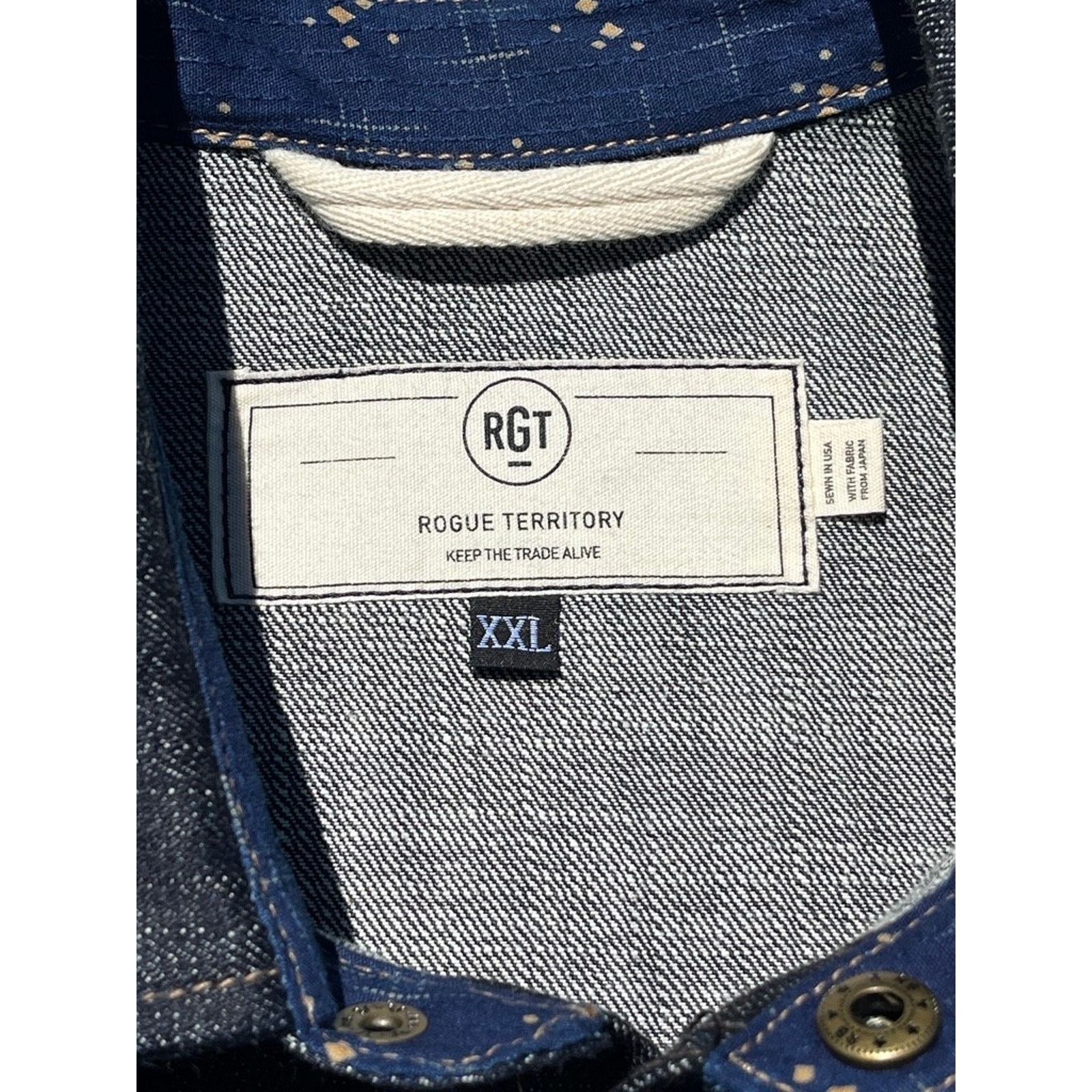 Rogue Territory Rogue Territory Cryptic Japanese Selvedge Denim Shirt 2XL Size US XXL / EU 58 / 5 - 14 Thumbnail