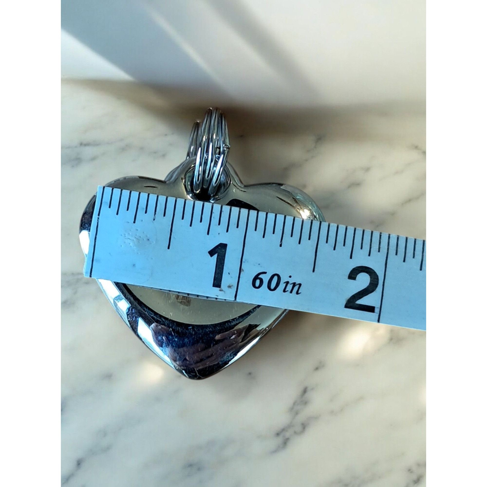 Other Polished Silver Metal Heart Pendant Size ONE SIZE - 2 Thumbnail