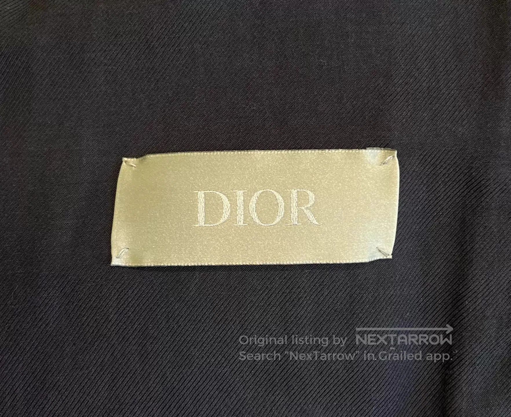 Dior Blue Varsity Bomber Jacket with Embroidered Patch. Size US L / EU 52-54 / 3 - 5 Thumbnail