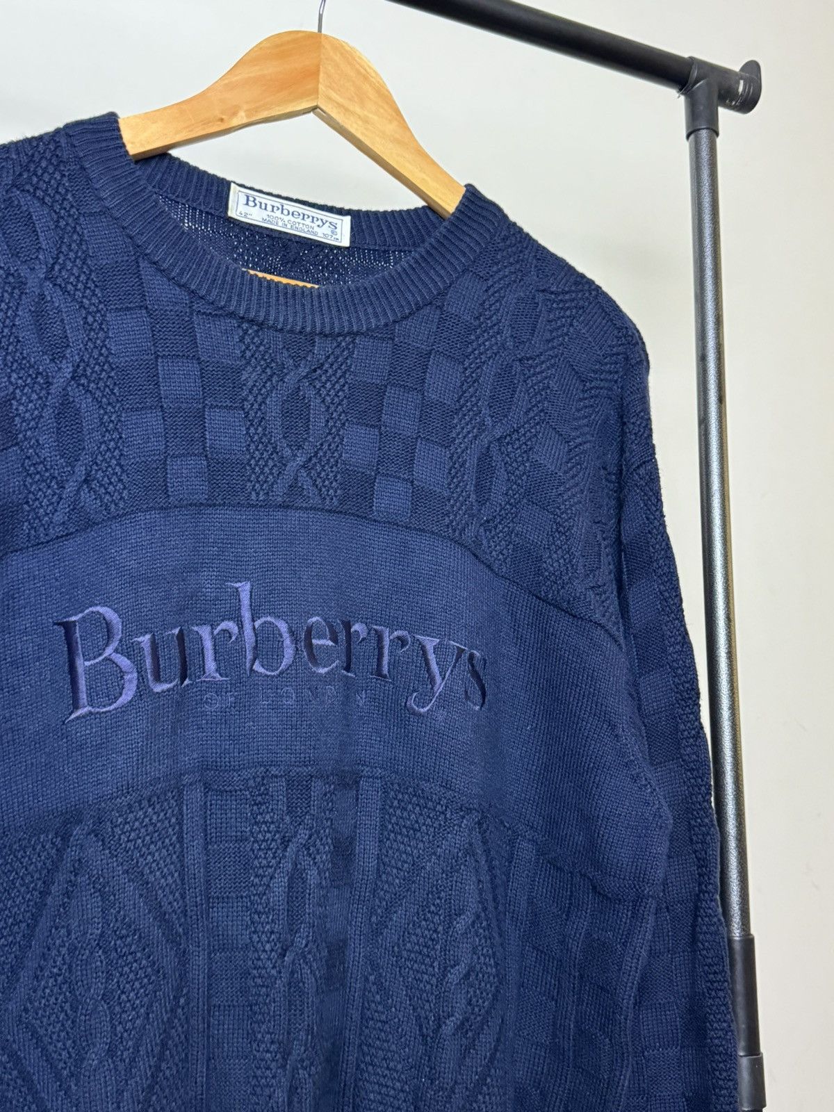 Burberry Vintage burberry cable knitted sweater Size US L / EU 52-54 / 3 - 2 Thumbnail