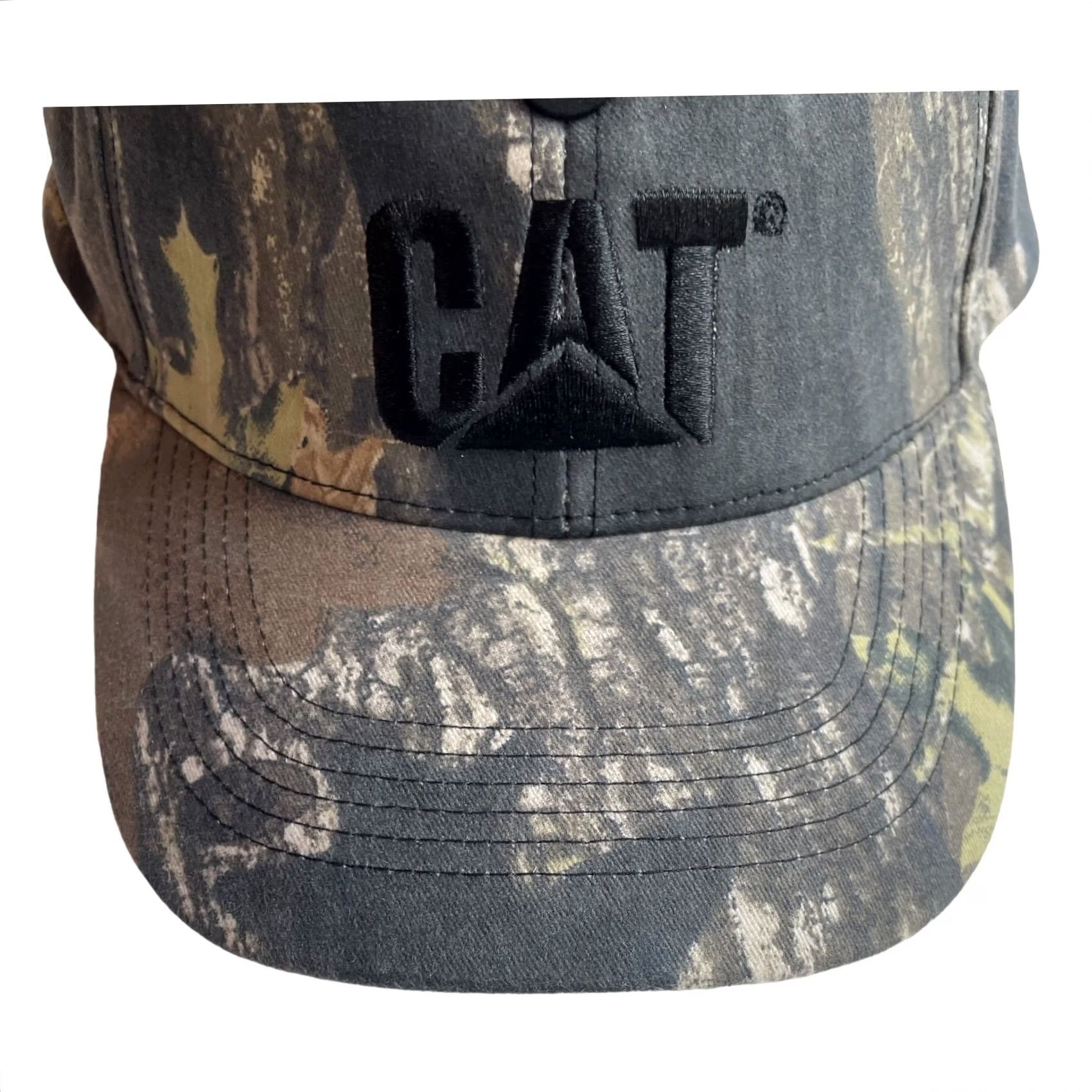 Vintage VINTAGE Catapillar Rare Baseball Hat Cap W/Built In Flashlight Green Camouflaged Men's Size ONE SIZE - 2 Thumbnail