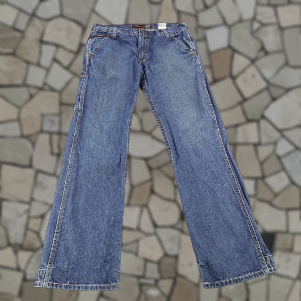 VINTAGE Ariat Men's Flame-Resistant Bootcut Jeans 34x36 Blue Denim