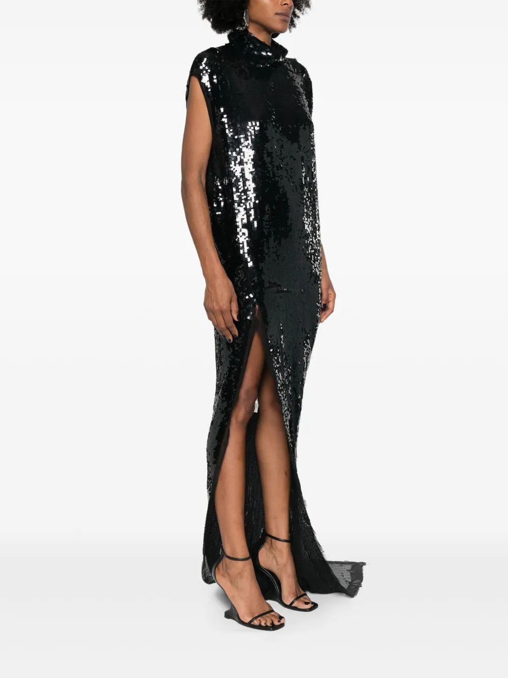 Rick Owens o1y0126 Maxi Dress in Black Size XS / US 0-2 / IT 36-38 - 3 Thumbnail