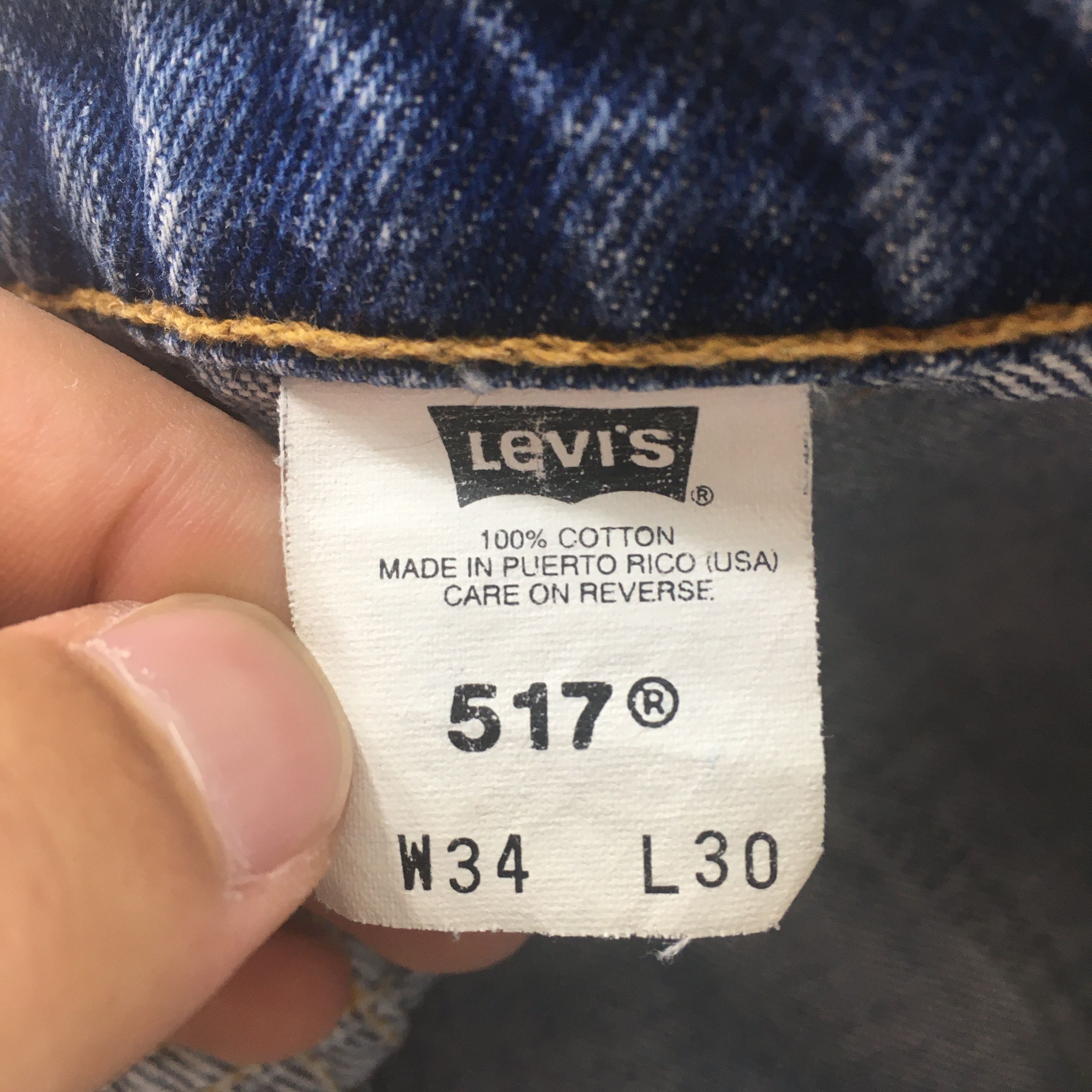 Levi's 32x28.5 80's Levi's 517 Bootcut Bell Bottom Jeans S1983 Size 32" / US 10 / IT 46 - 14 Thumbnail