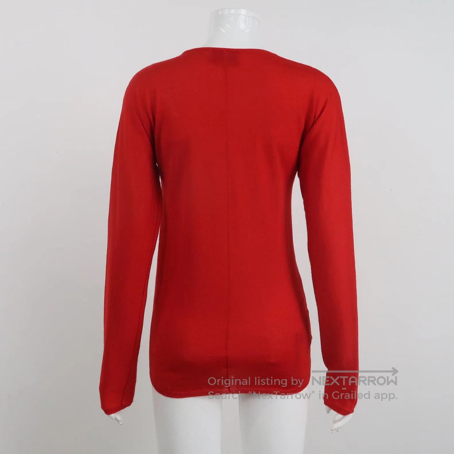 Prada Prada Red Velvet Blend Long Sleeve Knit Top . Size M / US 6-8 / IT 42-44 - 2 Thumbnail