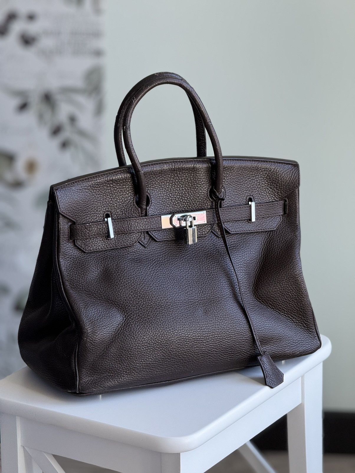 Hermes Hermes Birkin 35 Brown Shoulder Bag Size ONE SIZE - 1 Thumbnail